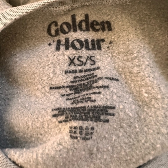 PacSun Golden Hour Take It Easy Orange Sage Green Pullover Sweatshirt XS/S - Picture 16 of 16